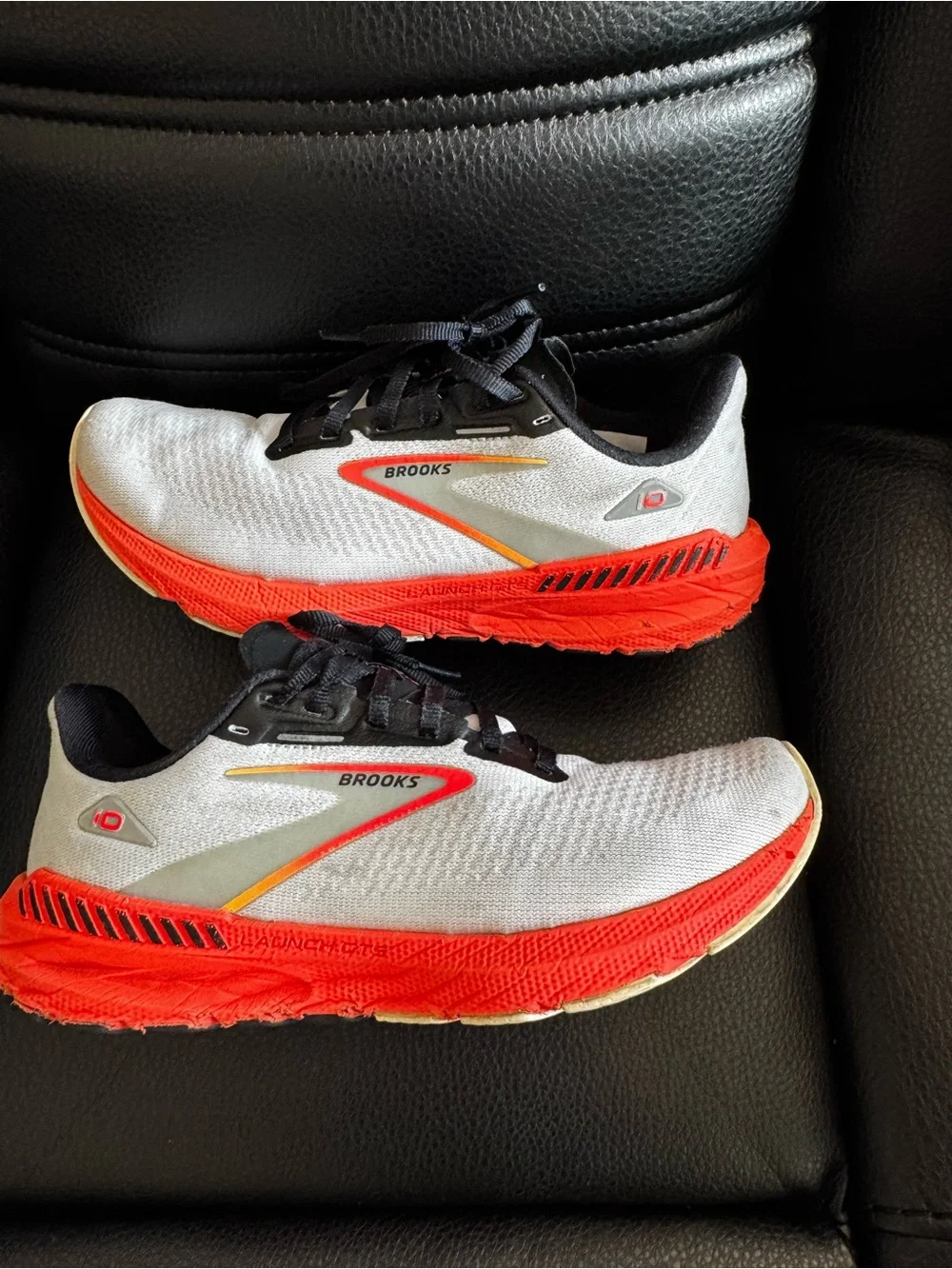 Brooks Women’s Athletic Shoes — Light Gray with Red and Black